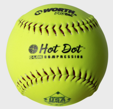 Worth Pro Tac Hot Dot Slowpitch Softball USA 12